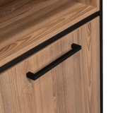 Bar Kaia Wengue y Miel 53x180cm con Un Cajón y con Ocho Portabotellas - Bares | Bylmo