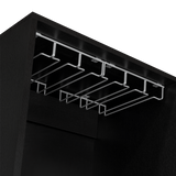 Bar Kaia Wengue y Miel 53x180cm con Un Cajón y con Ocho Portabotellas - Bares | Bylmo