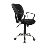 Silla de Oficina Negro 57x59cm con Apoya Brazos - Sillas | Bylmo