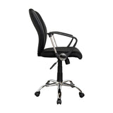 Silla de Oficina Negro 57x59cm con Apoya Brazos - Sillas | Bylmo