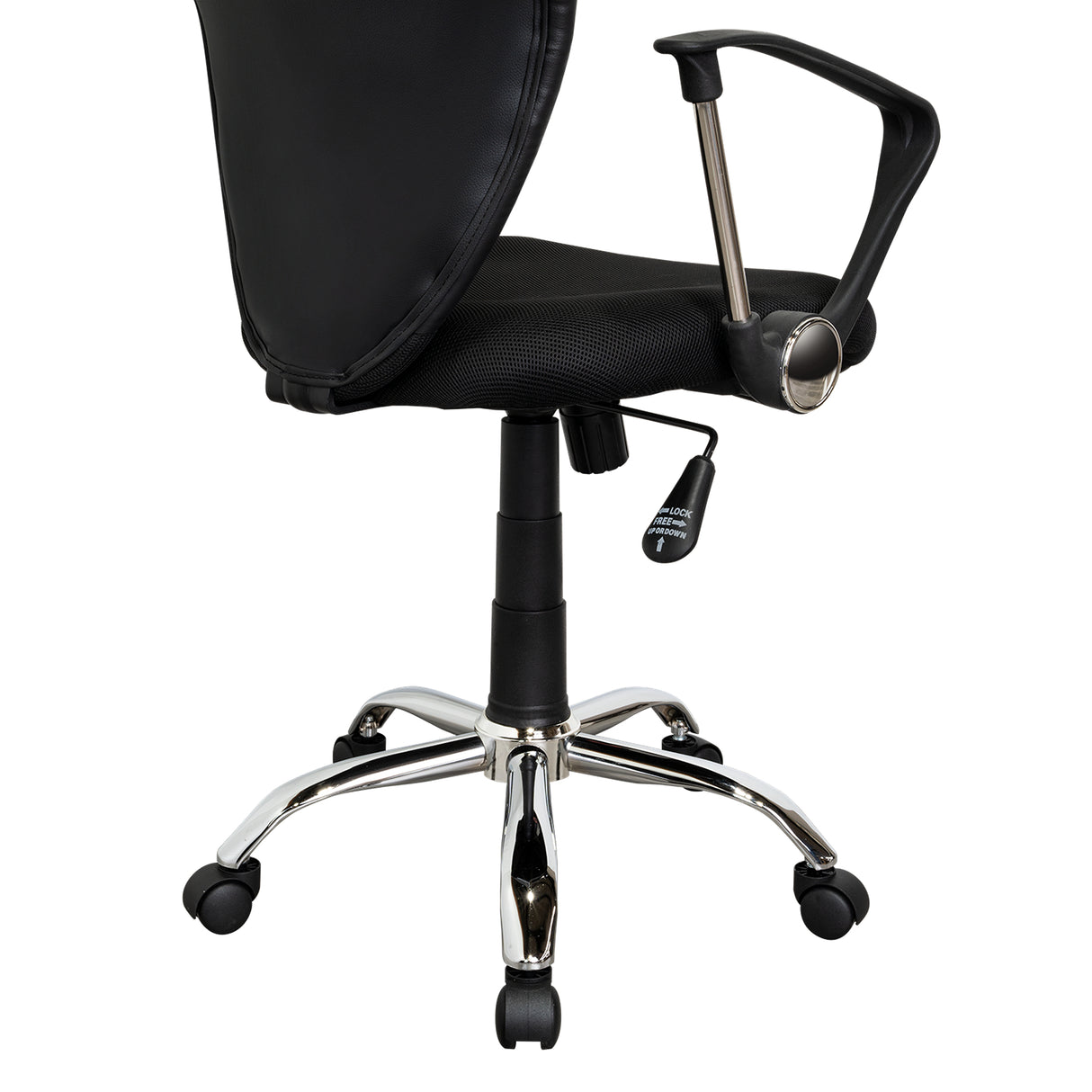 Silla de Oficina Negro 57x59cm con Apoya Brazos - Sillas | Bylmo