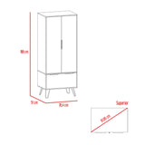 Closet Augusta Duna y Wengue 76.4x188cm con 1 Cajón y con Colgadero de Ropa - Closets | Bylmo