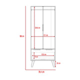 Closet Augusta Duna y Wengue 76.4x188cm con 1 Cajón y con Colgadero de Ropa - Closets | Bylmo