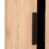 Closet Augusta Duna y Wengue 76.4x188cm con 1 Cajón y con Colgadero de Ropa - Closets | Bylmo