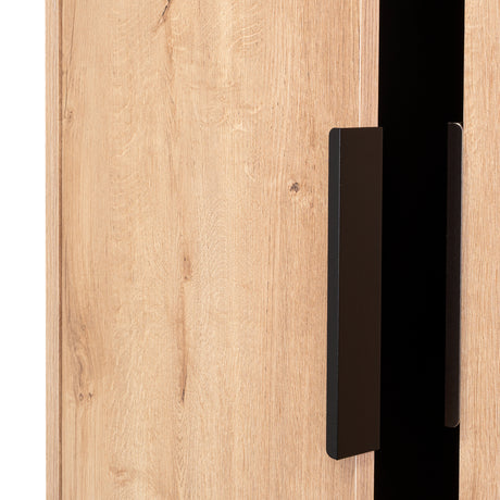 Closet Augusta Duna y Wengue 76.4x188cm con 1 Cajón y con Colgadero de Ropa - Closets | Bylmo