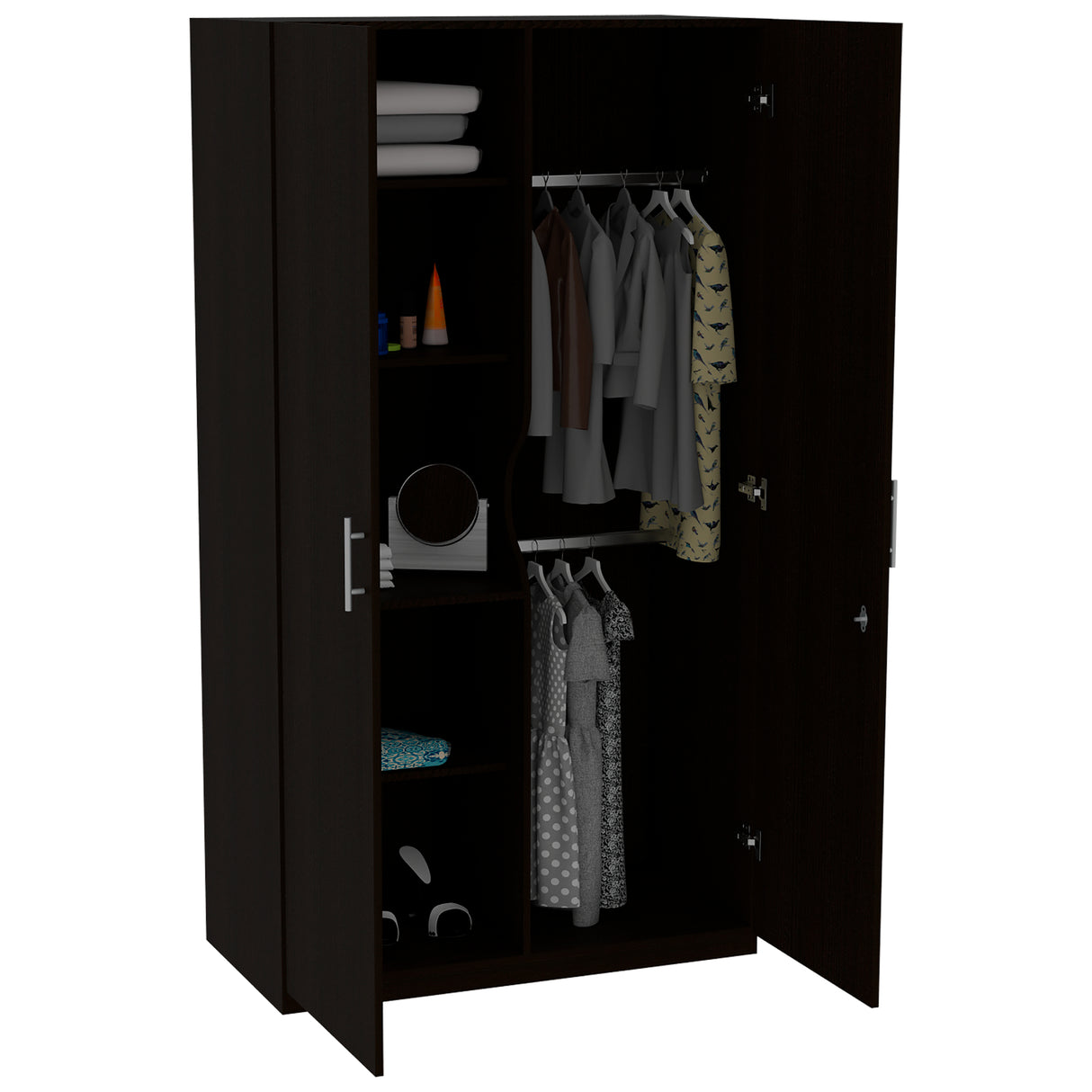 Closet Tradicion Wengue 100x185cm con Dos Puertas - CLOSETS | Bylmo
