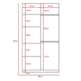 Closet Tradicion Wengue 100x185cm con Dos Puertas - CLOSETS | Bylmo