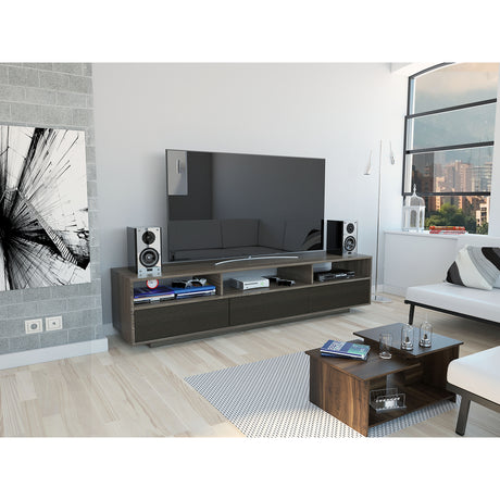 Rack de TV Bellagio Siena 210x50cm para TV Hasta 90 Pulgadas y con Cuatro Compartimientos - Muebles para TV | Bylmo