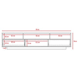 Rack de TV Bellagio Siena 210x50cm para TV Hasta 90 Pulgadas y con Cuatro Compartimientos - Muebles para TV | Bylmo