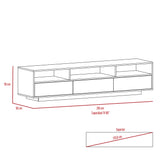 Rack de TV Bellagio Siena 210x50cm para TV Hasta 90 Pulgadas y con Cuatro Compartimientos - Muebles para TV | Bylmo