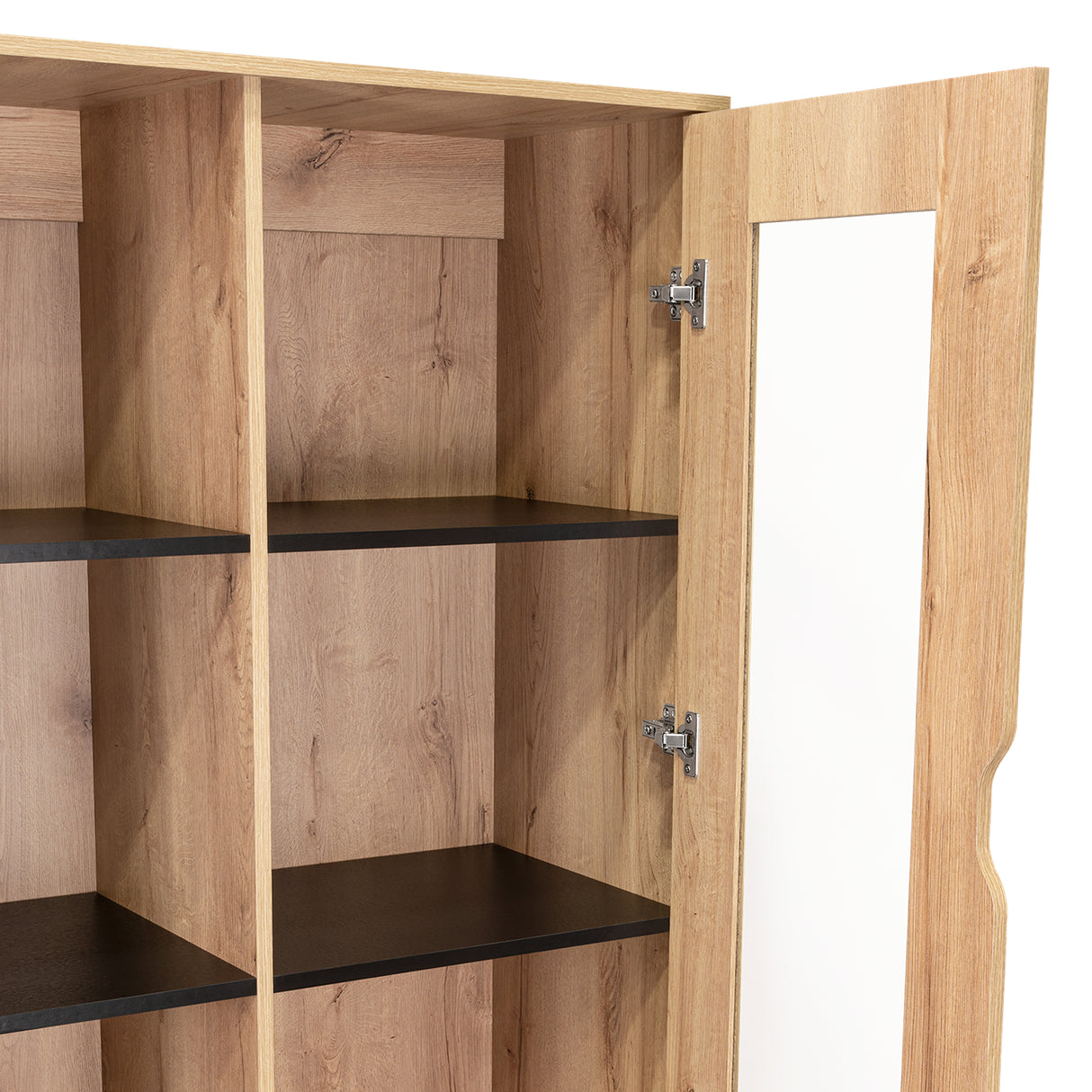 Alacena Audra Duna y Wengue 94.7x180cm sin Cajones y con Cuatro Puertas - Muebles Organizadores | Bylmo