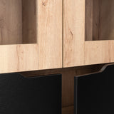 Alacena Audra Duna y Wengue 94.7x180cm sin Cajones y con Cuatro Puertas - Muebles Organizadores | Bylmo