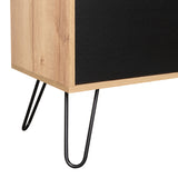 Alacena Audra Duna y Wengue 94.7x180cm sin Cajones y con Cuatro Puertas - Muebles Organizadores | Bylmo