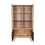 Alacena Audra Duna y Wengue 94.7x180cm sin Cajones y con Cuatro Puertas - Muebles Organizadores | Bylmo