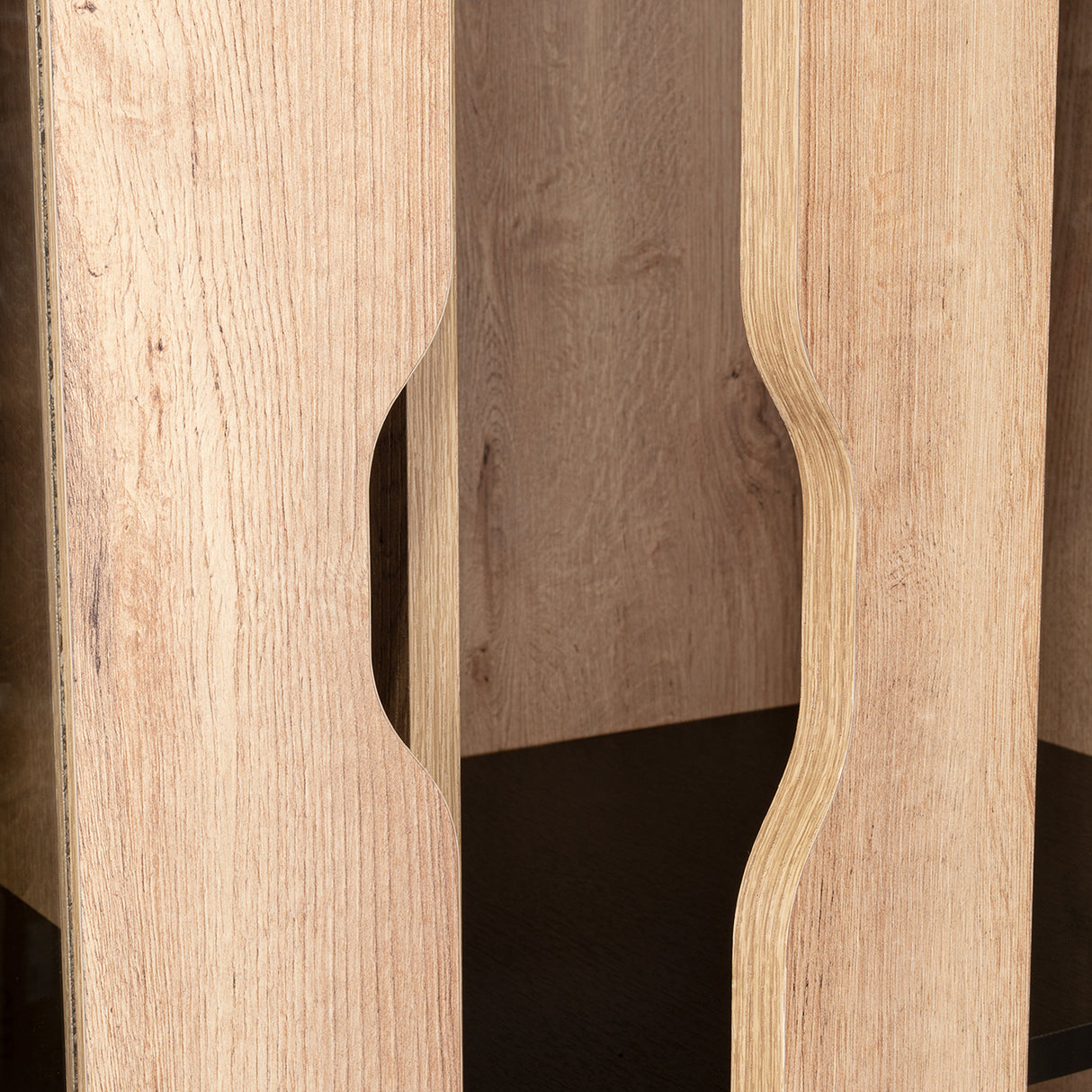 Alacena Audra Duna y Wengue 94.7x180cm sin Cajones y con Cuatro Puertas - Muebles Organizadores | Bylmo