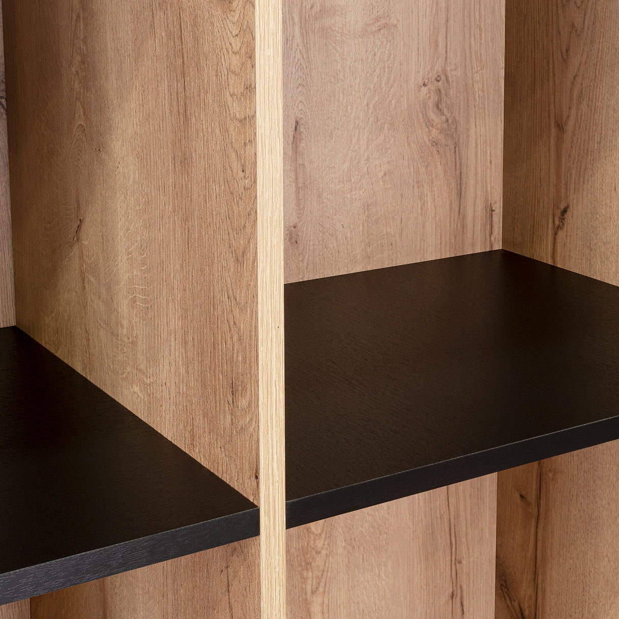 Alacena Audra Duna y Wengue 94.7x180cm sin Cajones y con Cuatro Puertas - Muebles Organizadores | Bylmo