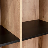 Alacena Audra Duna y Wengue 94.7x180cm sin Cajones y con Cuatro Puertas - Muebles Organizadores | Bylmo