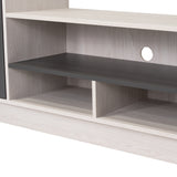 Centro de Entretenimiento Marsella Niebla 202x176.8cm para TV Hasta 60 Pulgadas con Ranuras para Cables y con Once Compartimientos - Muebles para TV | Bylmo