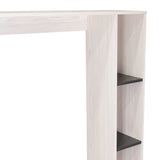 Centro de Entretenimiento Marsella Niebla 202x176.8cm para TV Hasta 60 Pulgadas con Ranuras para Cables y con Once Compartimientos - Muebles para TV | Bylmo