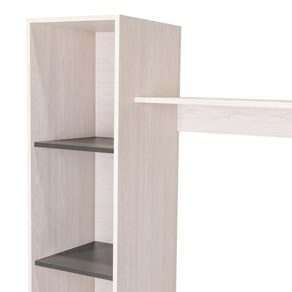 Centro de Entretenimiento Marsella Niebla 202x176.8cm para TV Hasta 60 Pulgadas con Ranuras para Cables y con Once Compartimientos - Muebles para TV | Bylmo