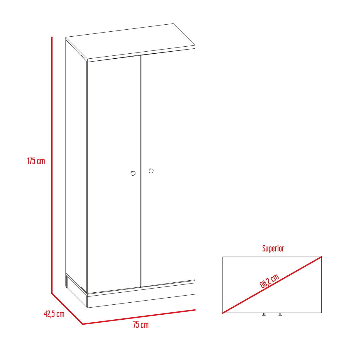 Bar Malbec Wengue 75x175cm con Un Cajón y con Dieciocho Portabotellas - Bares | Bylmo