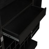 Bar Malbec Wengue 75x175cm con Un Cajón y con Dieciocho Portabotellas - Bares | Bylmo