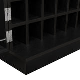 Bar Malbec Wengue 75x175cm con Un Cajón y con Dieciocho Portabotellas - Bares | Bylmo