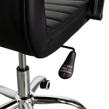 Silla de Oficina Negro 58x54cm con Apoya Brazos - Sillas de Oficina | Bylmo