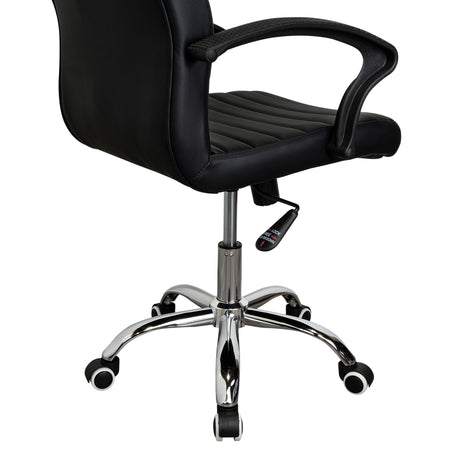 Silla de Oficina Negro 58x54cm con Apoya Brazos - Sillas de Oficina | Bylmo