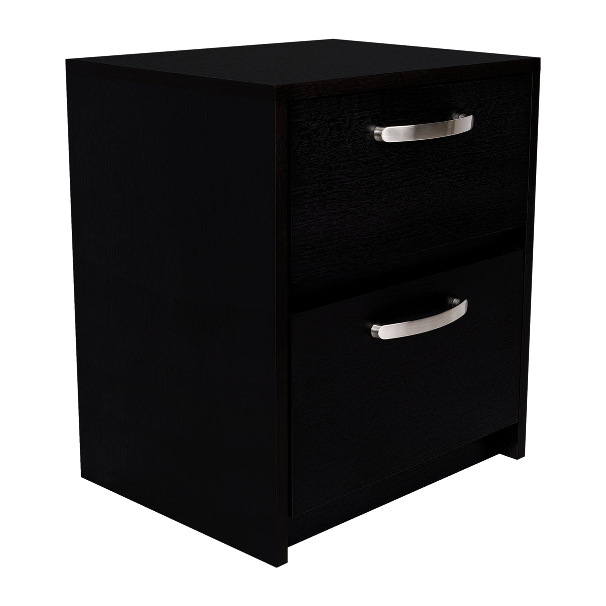 Mesa de Noche Argento Wengue 40x46.5cm con Dos Cajones - MESAS DE NOCHE | Bylmo