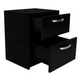 Mesa de Noche Argento Wengue 40x46.5cm con Dos Cajones - MESAS DE NOCHE | Bylmo