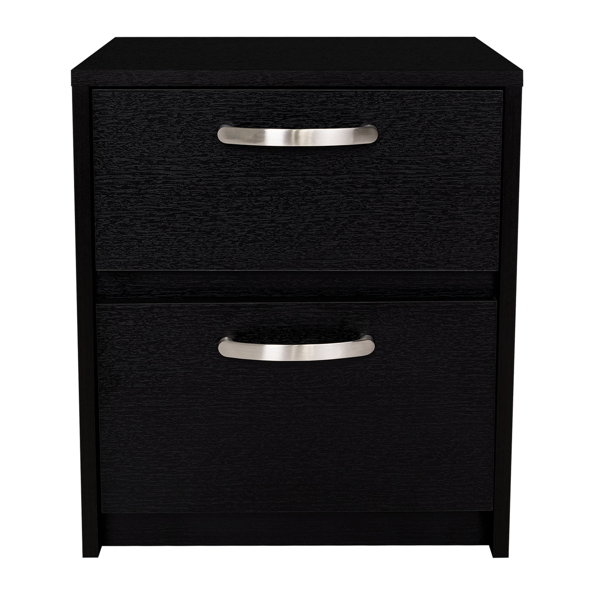 Mesa de Noche Argento Wengue 40x46.5cm con Dos Cajones - MESAS DE NOCHE | Bylmo