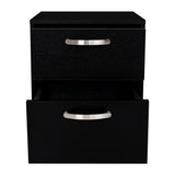 Mesa de Noche Argento Wengue 40x46.5cm con Dos Cajones - MESAS DE NOCHE | Bylmo