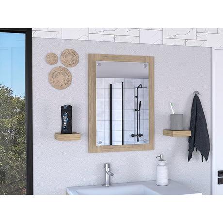 Espejo de Baño Vanguard Rovere 50.2x70cm Rectangular con Marco en Madera - ESPEJOS DE BANHO | Bylmo