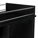 Bar Dukat Wengue 55x89cm con Dos Compartimientos con Seis Portabotellas y con Ruedas - BARES | Bylmo