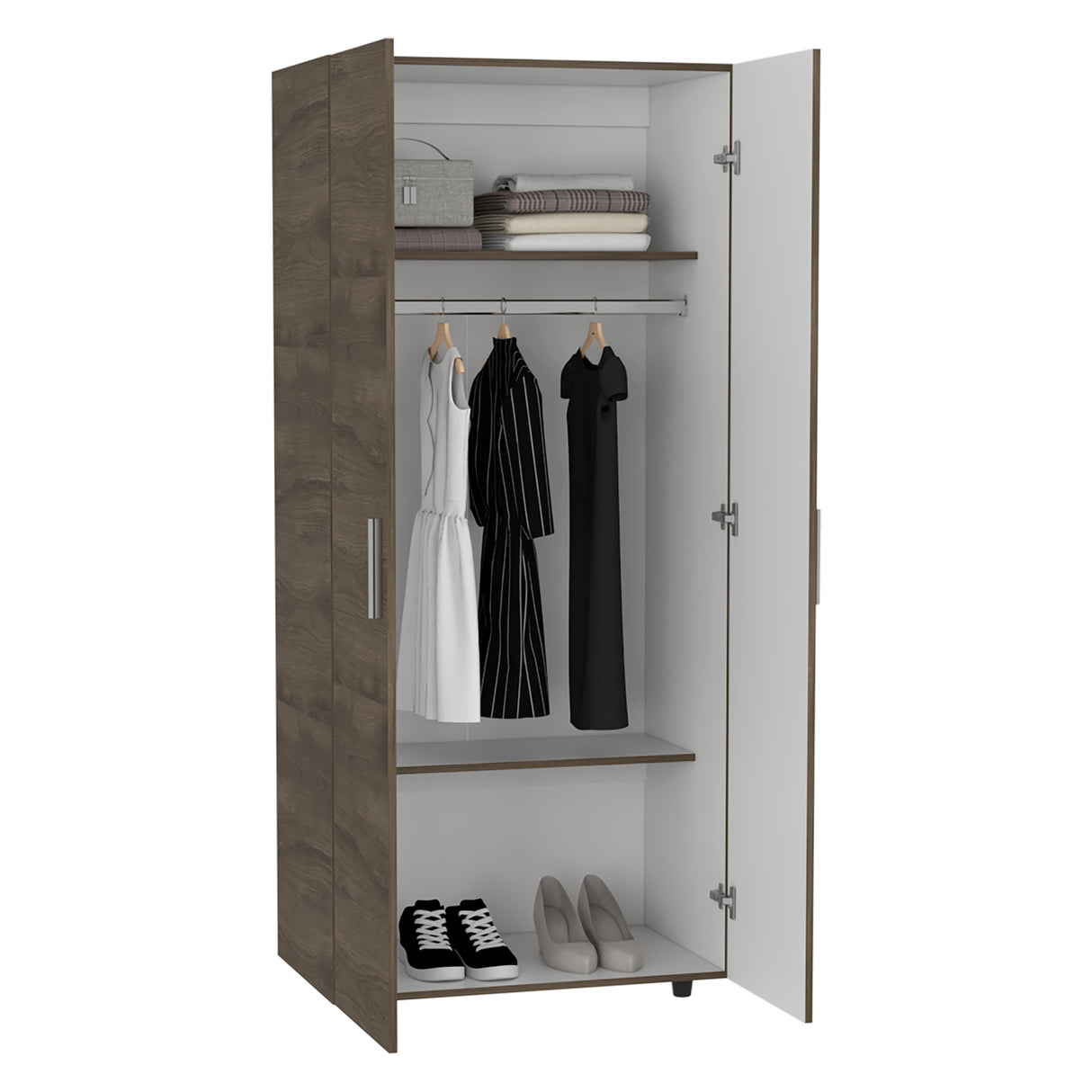Closet Hogar Bellota y Blanco 80x180.5cm con Dos Puertas - CLOSETS | Bylmo