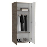 Closet Hogar Bellota y Blanco 80x180.5cm con Dos Puertas - CLOSETS | Bylmo