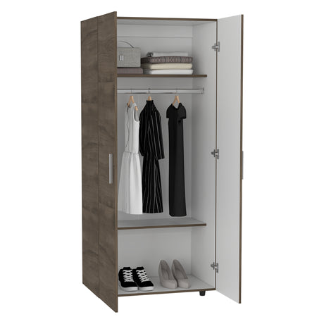 Closet Hogar Bellota y Blanco 80x180.5cm con Dos Puertas - CLOSETS | Bylmo