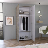 Closet Hogar Bellota y Blanco 80x180.5cm con Dos Puertas - CLOSETS | Bylmo
