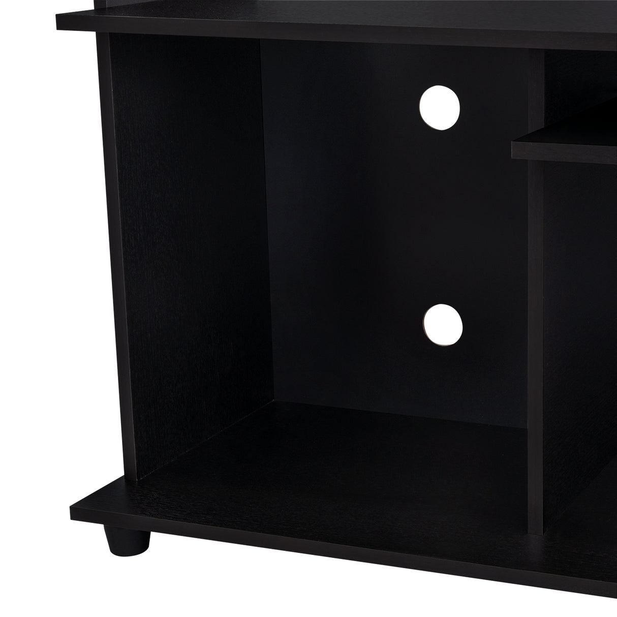 Centro de Entretenimiento Magallanes Wengue 120x140cm para TV Hasta 50" Pulgadas con Tres Compartimientos y con Ranuras para Cables