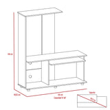 Centro de Entretenimiento Magallanes Wengue 120x140cm para TV Hasta 50" Pulgadas con Tres Compartimientos y con Ranuras para Cables