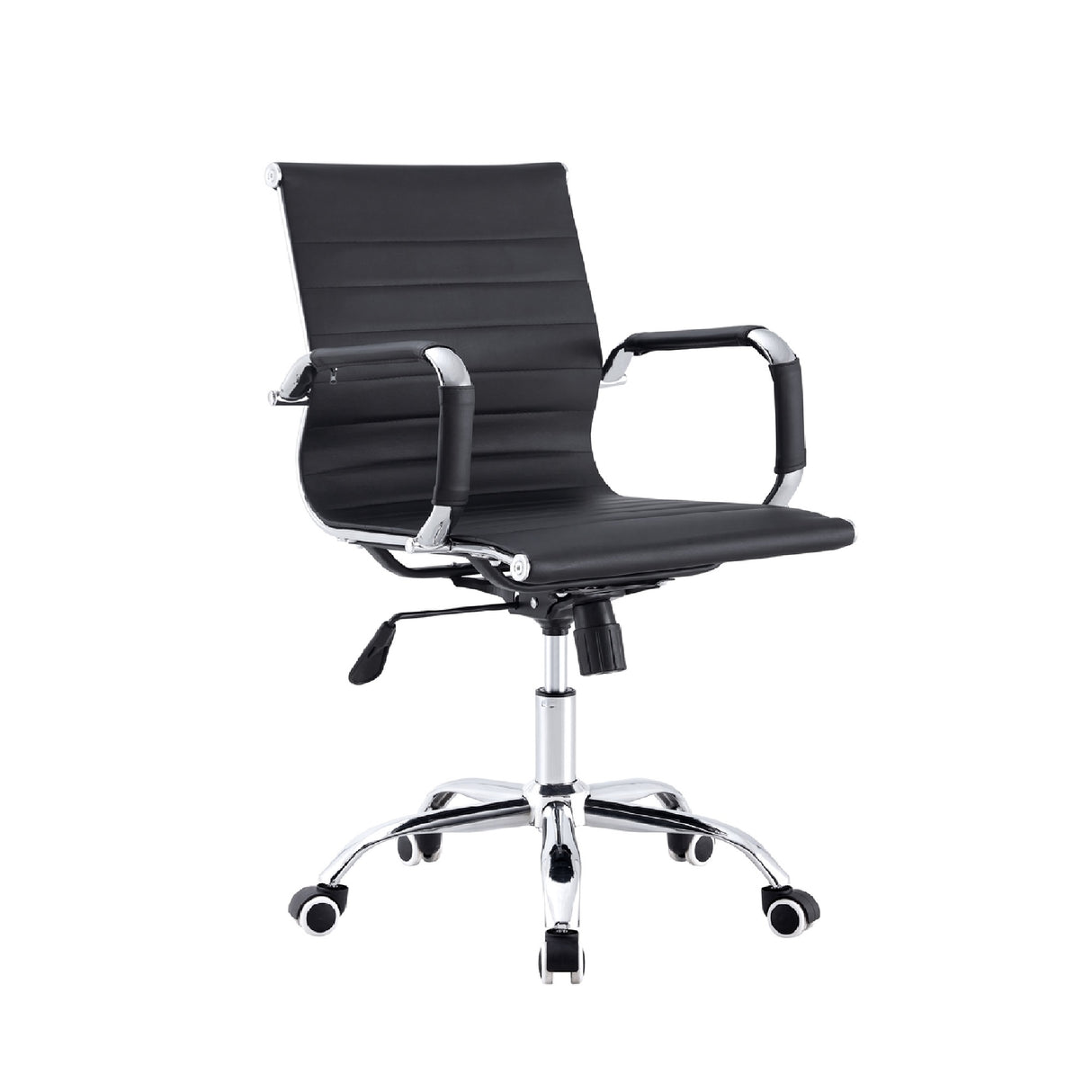 Silla de Oficina BM530 Negro 65x96cm Reclinable con Soporte Lumbar y con Apoya Brazos - SILLAS DE OFICINA | Bylmo