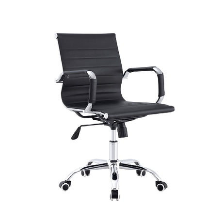 Silla de Oficina BM530 Negro 65x96cm Reclinable con Soporte Lumbar y con Apoya Brazos - SILLAS DE OFICINA | Bylmo