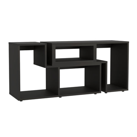 Rack de TV Extensible Beijing Wengue 160x57cm para TV Hasta 32" Pulgadas con Cuatro Compartimientos - MUEBLES DE TV | Bylmo