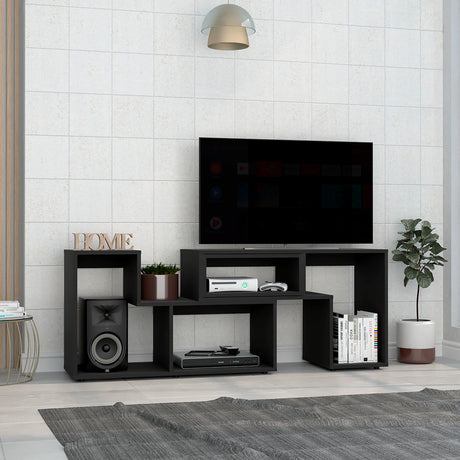 Rack de TV Extensible Beijing Wengue 160x57cm para TV Hasta 32" Pulgadas con Cuatro Compartimientos - MUEBLES DE TV | Bylmo