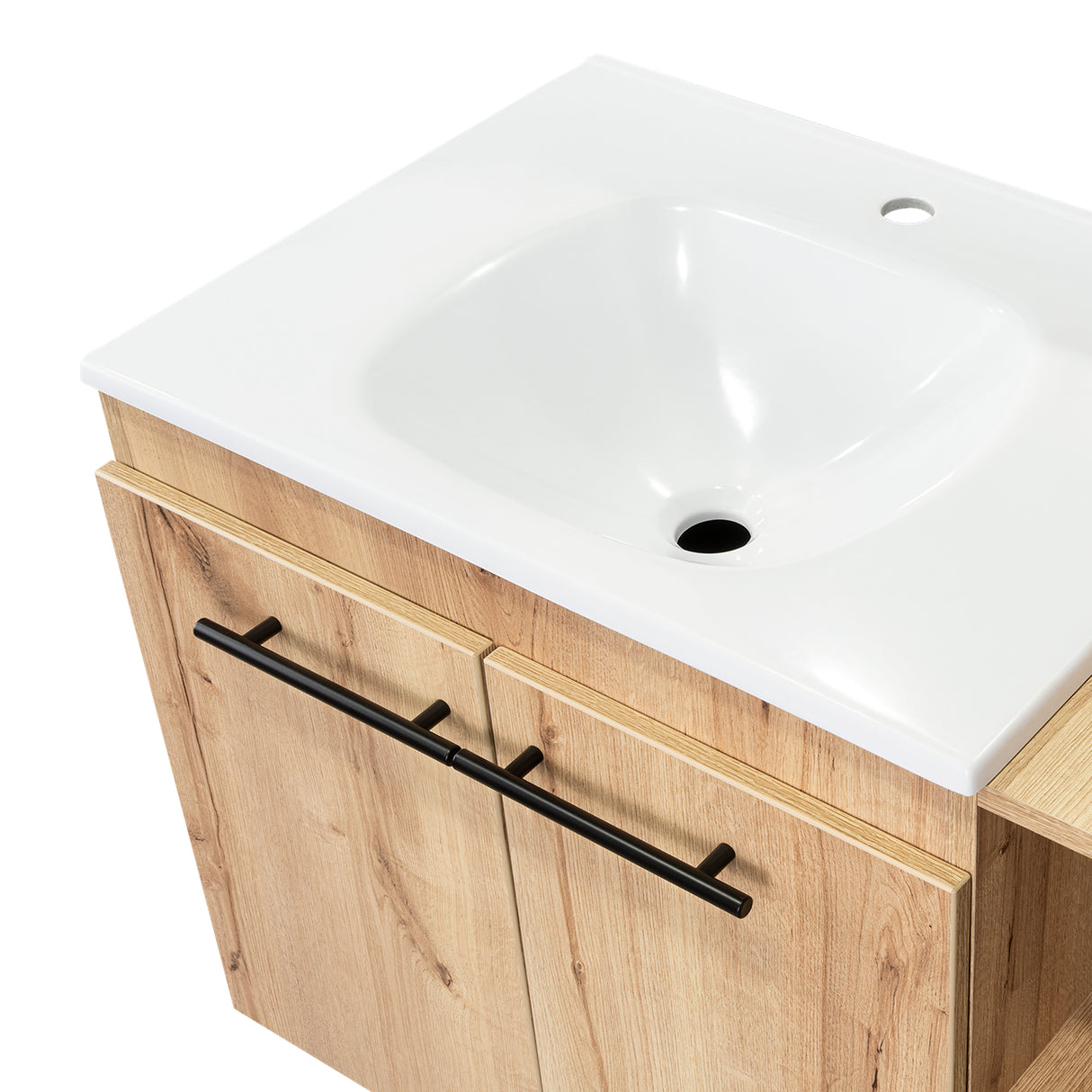 Mueble para Lavamanos Khari Duna 80x80cm Individual con Lavamanos y con con Dos Puertas - Muebles para Baño | Bylmo