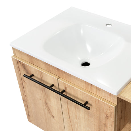 Mueble para Lavamanos Khari Duna 80x80cm Individual con Lavamanos y con con Dos Puertas - Muebles para Baño | Bylmo