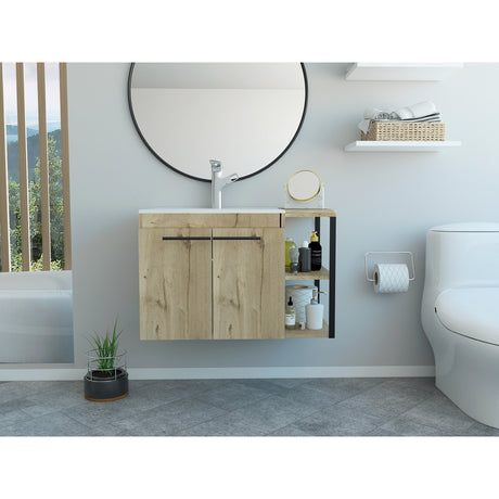 Mueble para Lavamanos Khari Duna 80x80cm Individual con Lavamanos y con con Dos Puertas - Muebles para Baño | Bylmo