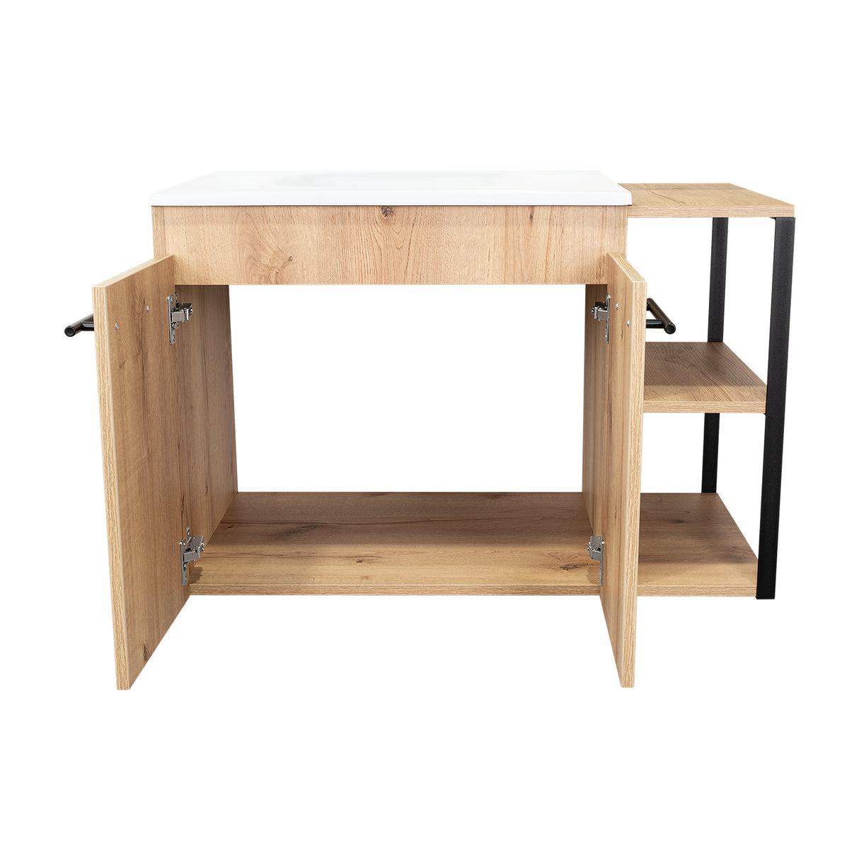 Mueble para Lavamanos Khari Duna 80x80cm Individual con Lavamanos y con con Dos Puertas - Muebles para Baño | Bylmo