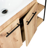 Mueble para Lavamanos Khari Duna 80x80cm Individual con Lavamanos y con con Dos Puertas - Muebles para Baño | Bylmo